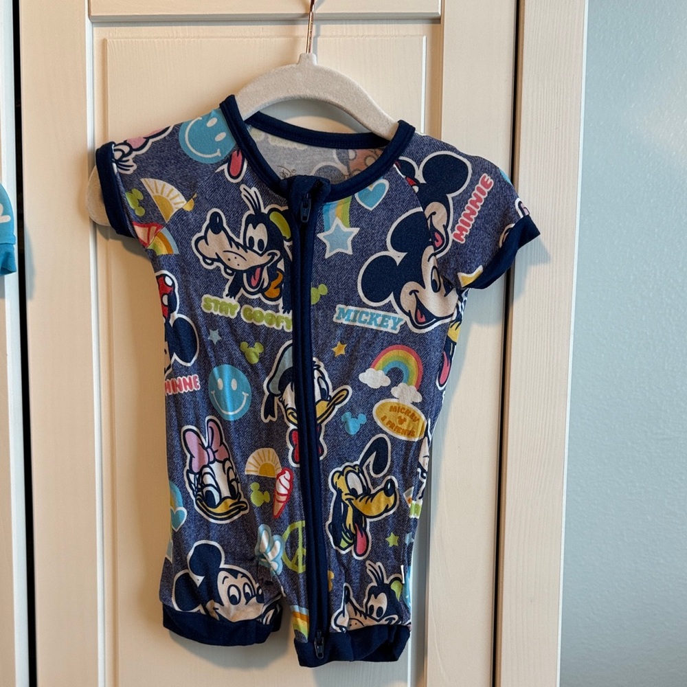 Little Sleepies Disney Shortie Bundle 0-3M - Picture 2 of 11